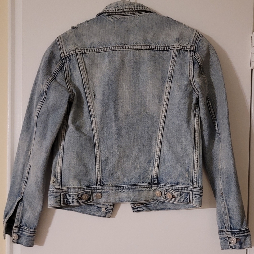 J.Crew Indigo Jean Denim Ripped Style Jacket - Picture 5 of 16